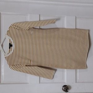 Forever 21 Dress Women's Size M Striped Yellow and White